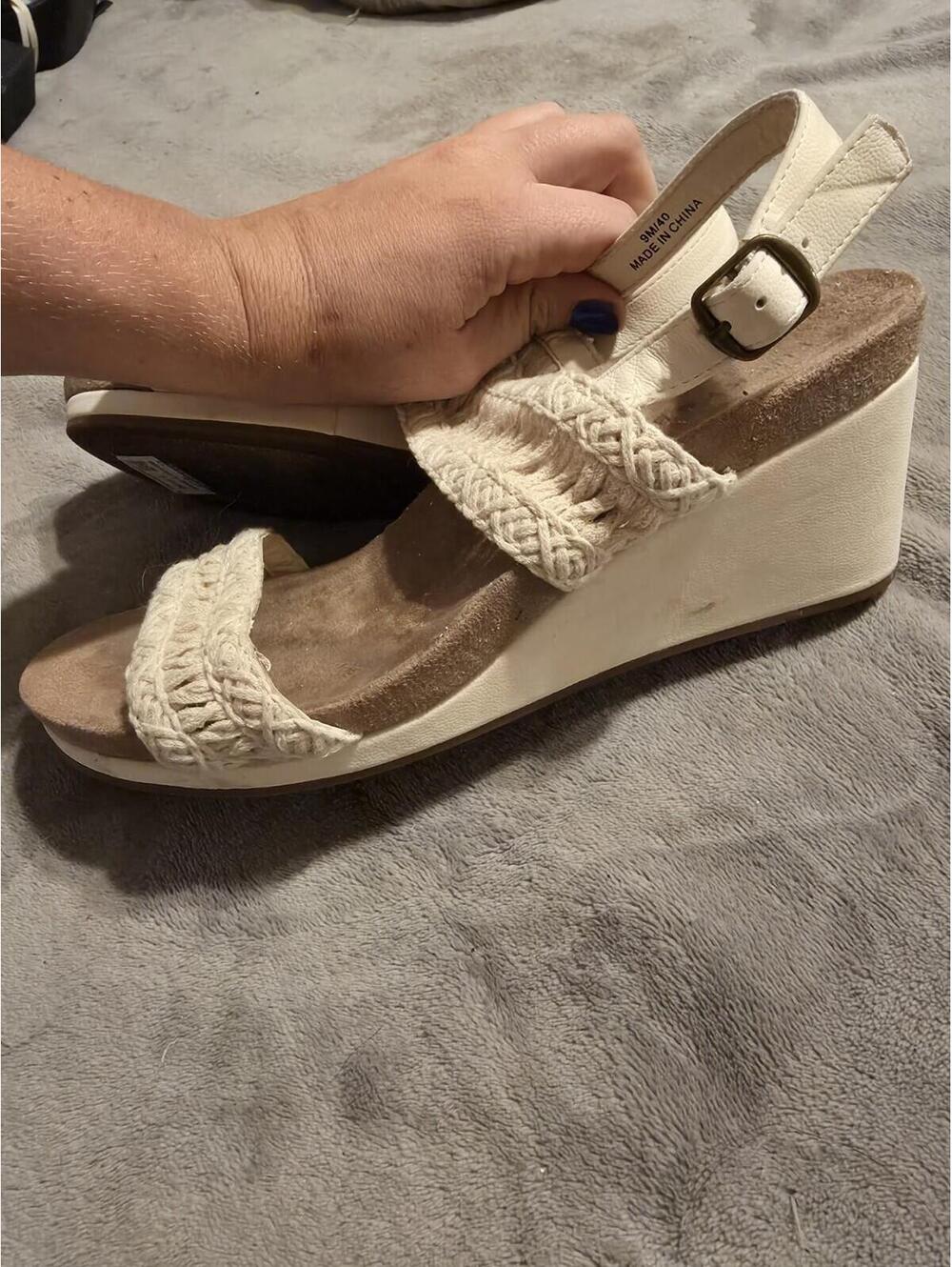 Lucky Brand Crotchet Wedges Shoes Women Size 9 M